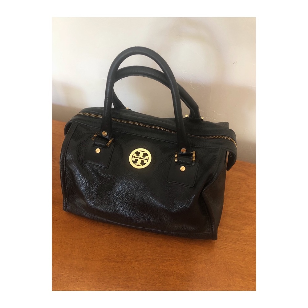 Tory Burch Black leather large handbag